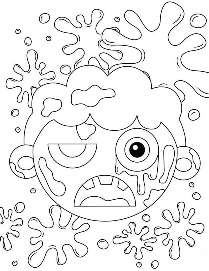 Hình tô màu Zombie
