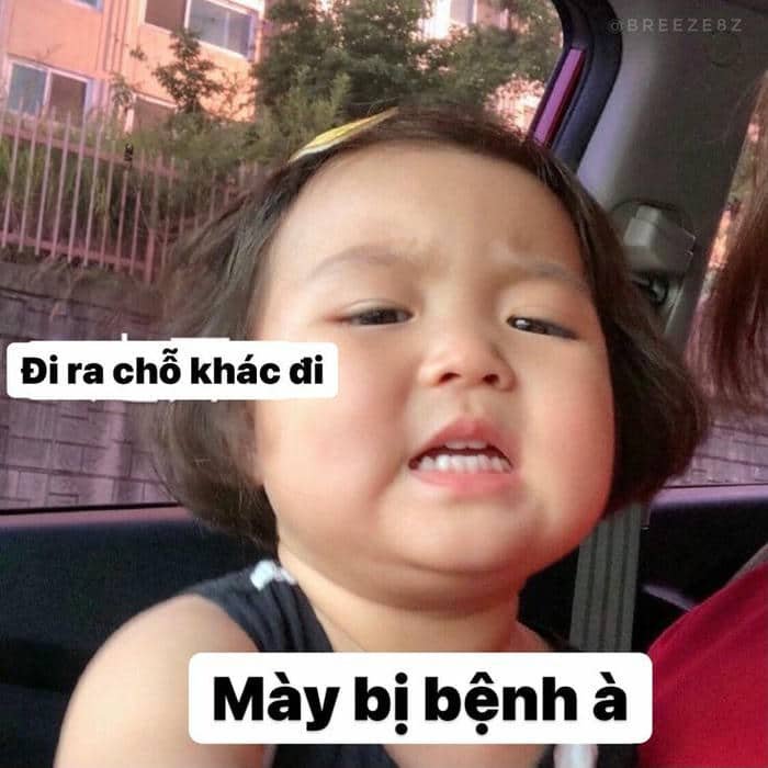 Meme em bé giận cute