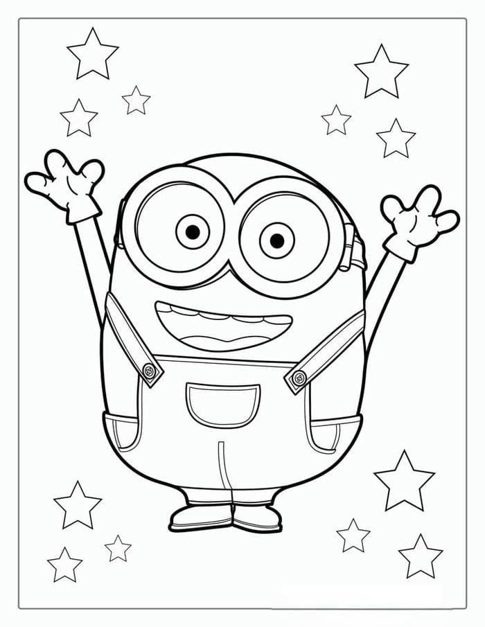 Tranh tô màu Minion cho bé