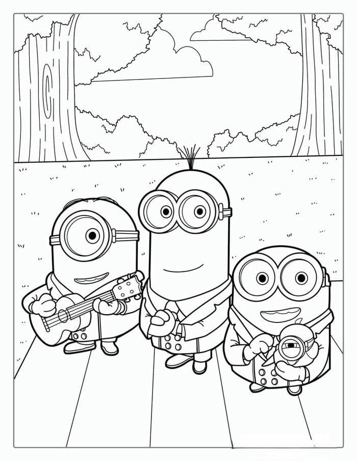 Tranh tô màu Minion siêu cute