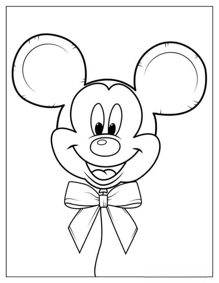 Tranh tô màu bóng bay hình Mickey