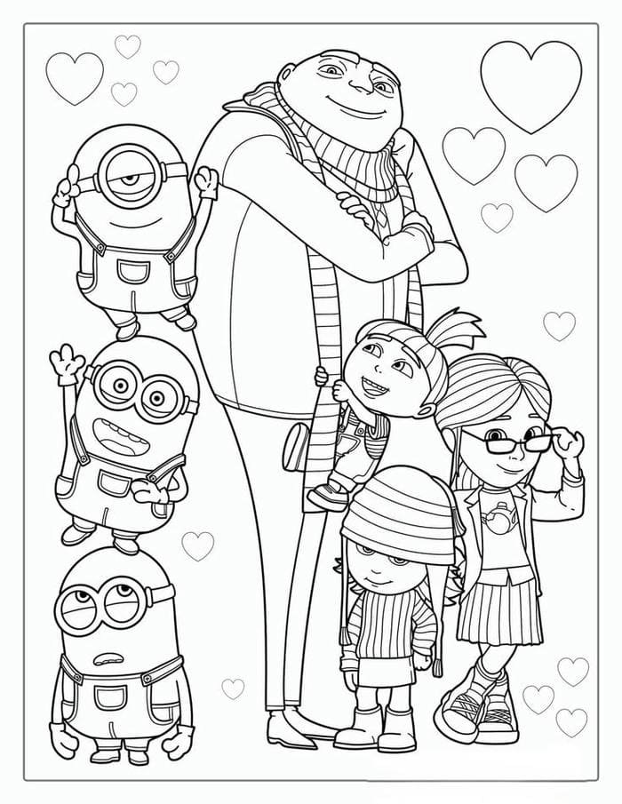 Tranh tô màu các nhân vật Minion
