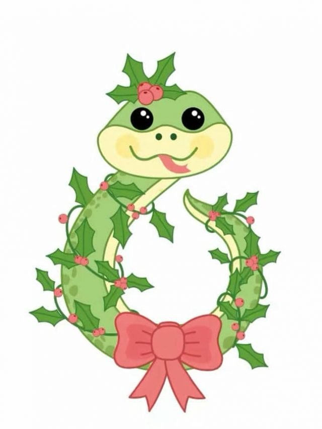 Hình chibi rắn xanh đáng yêu