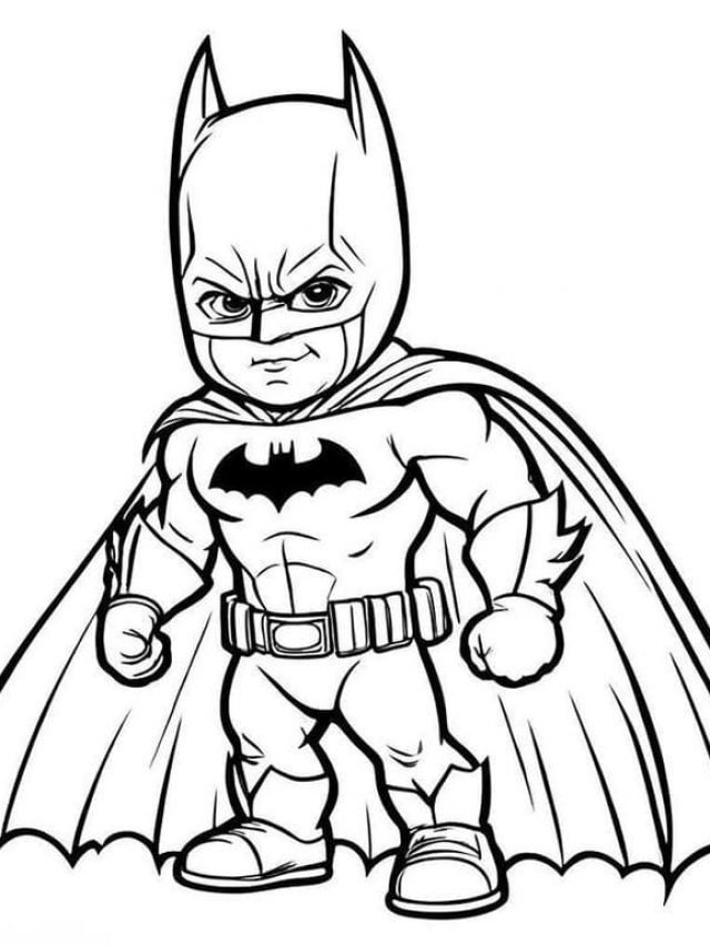 Tranh tô màu chibi người dơi