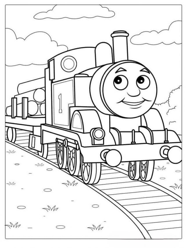 Tranh tô màu hình tàu hỏa