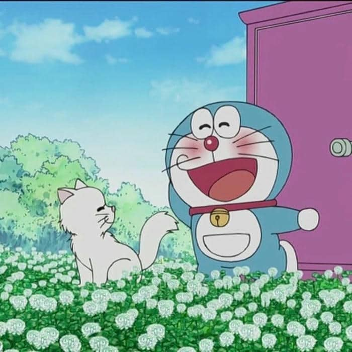 Doraemon cười ngại meme