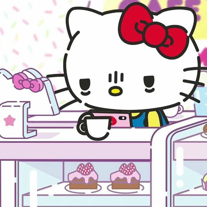 Hello Kitty meme mệt mỏi