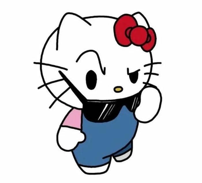 Hello Kitty meme ngầu