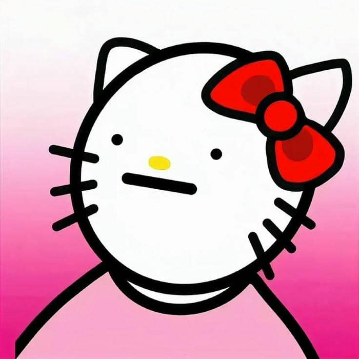 Hình meme Hello Kitty hài