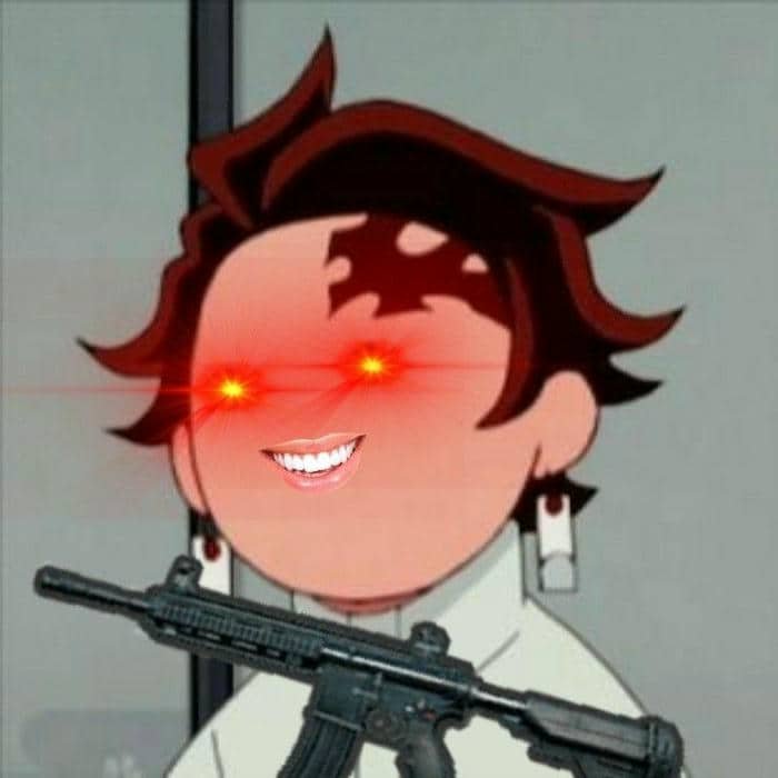 Meme anime cầm súng