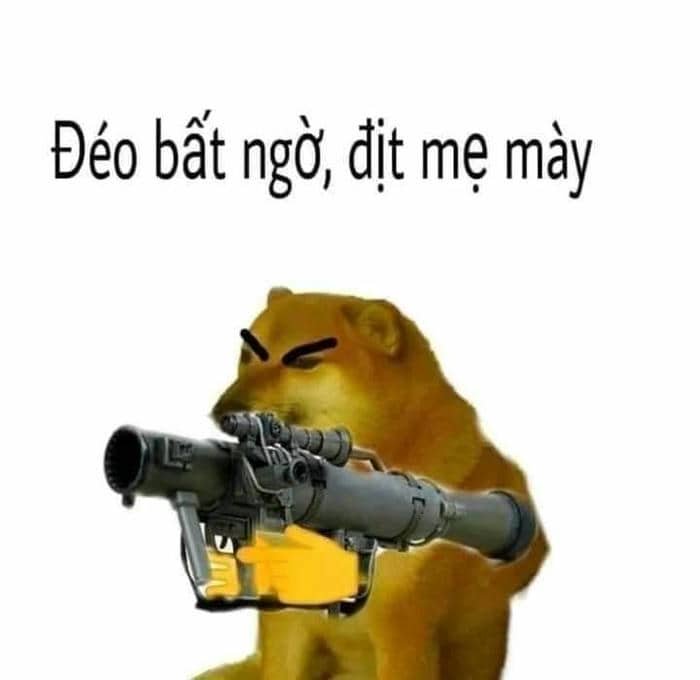 Meme chó bắn súng