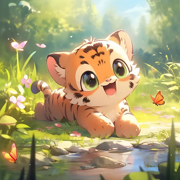 ảnh hổ chibi