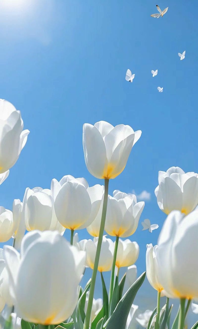 ảnh hoa tulip trắng đẹp