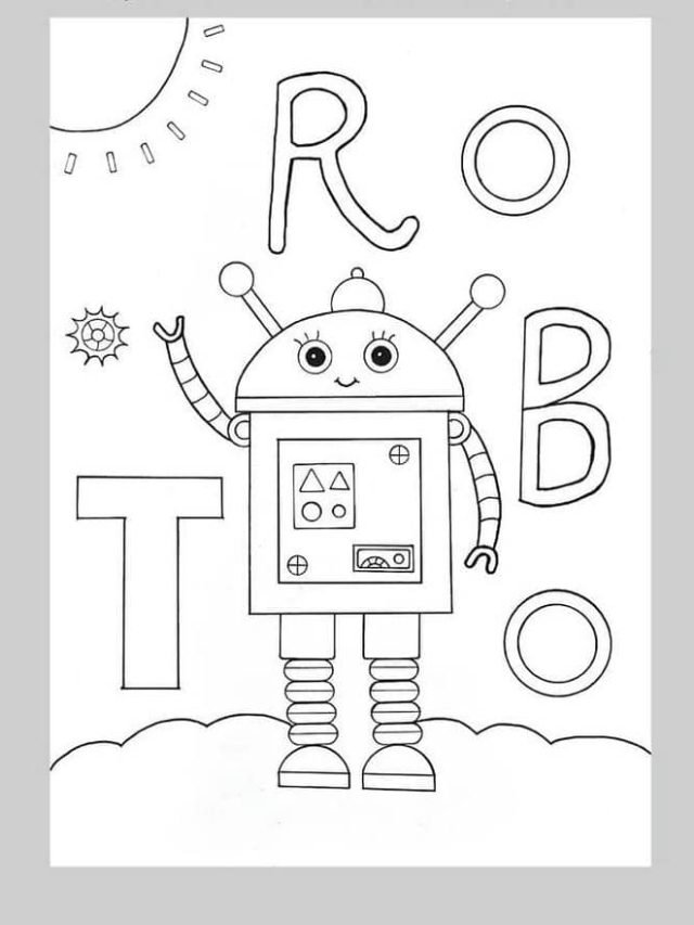 tranh tô màu robot