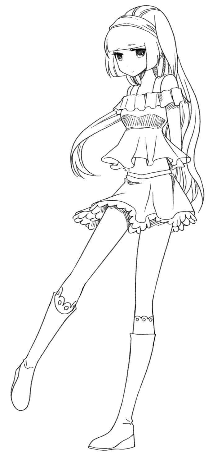 hình ảnh anime tô màu