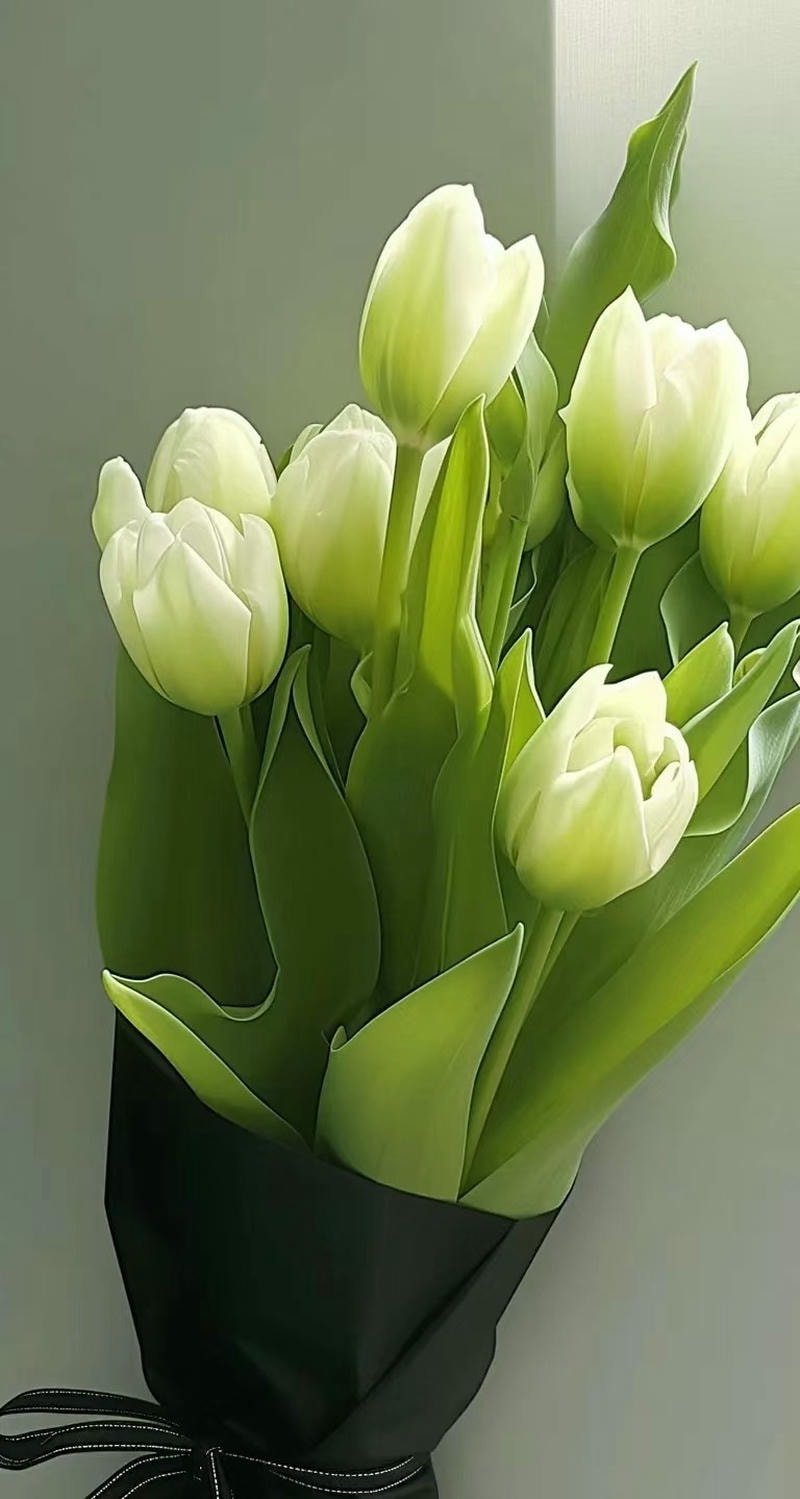 hoa tulip xanh