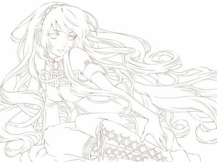 tranh tô màu anime đẹp nhất