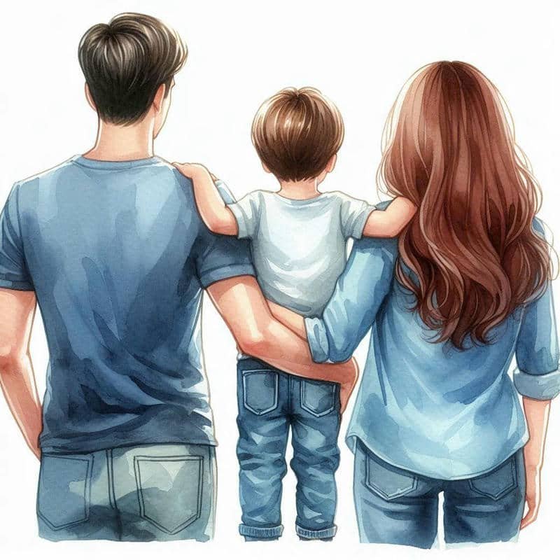 ảnh gia đình vẽ