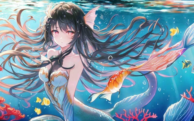 ảnh nàng tiên cá nằm