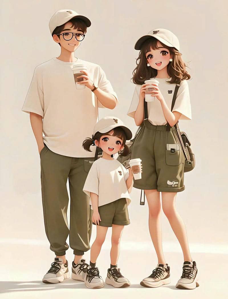 gia đình 3 người ảnh