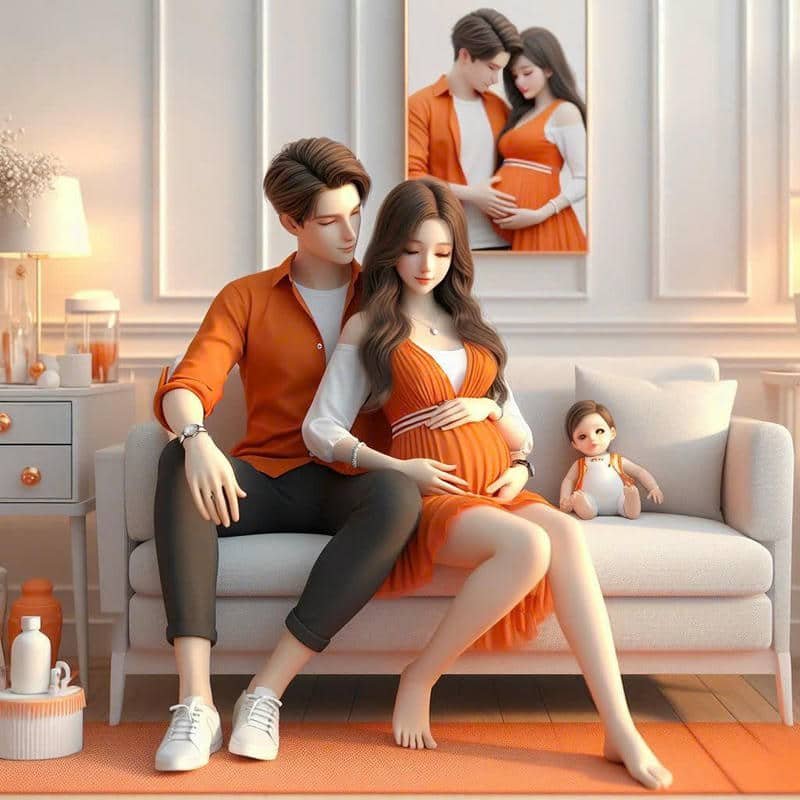 hình ảnh gia đình 3 người
