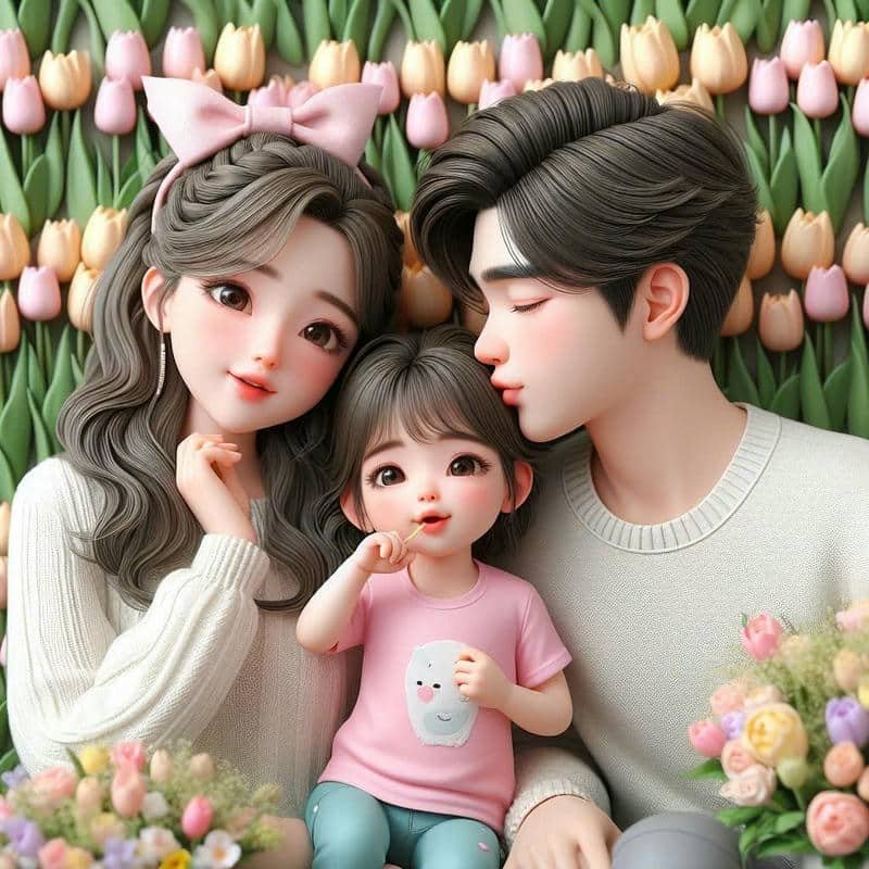hình ảnh gia đình chibi