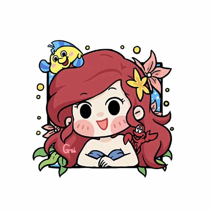 hình công chúa chibi dễ vẽ