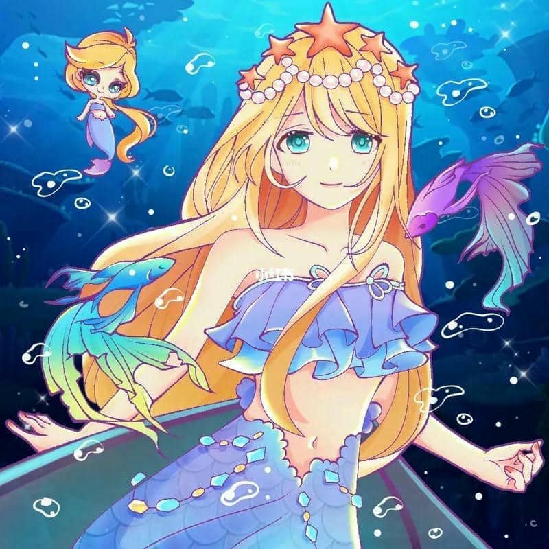 nàng tiên cá anime chibi