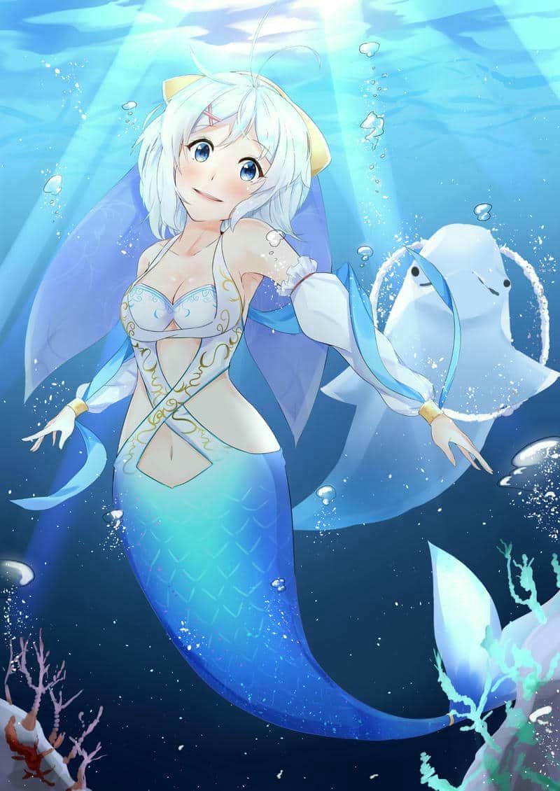 vẽ nàng tiên cá chibi