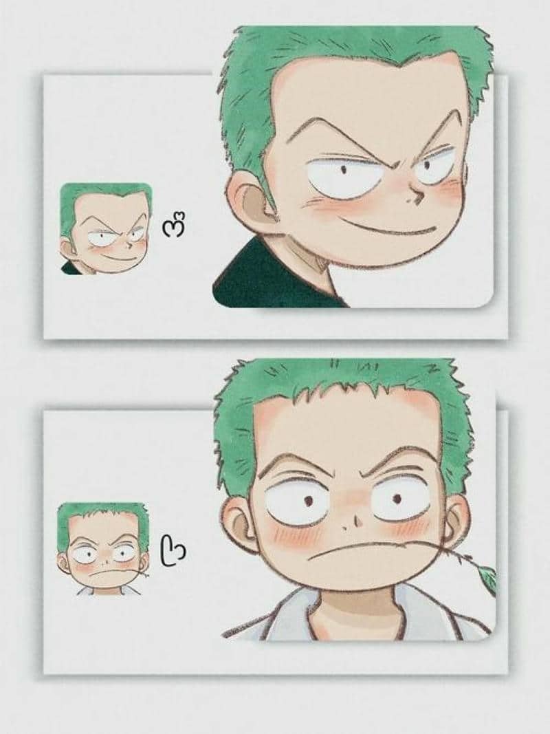 zoro nhỏ anime cute