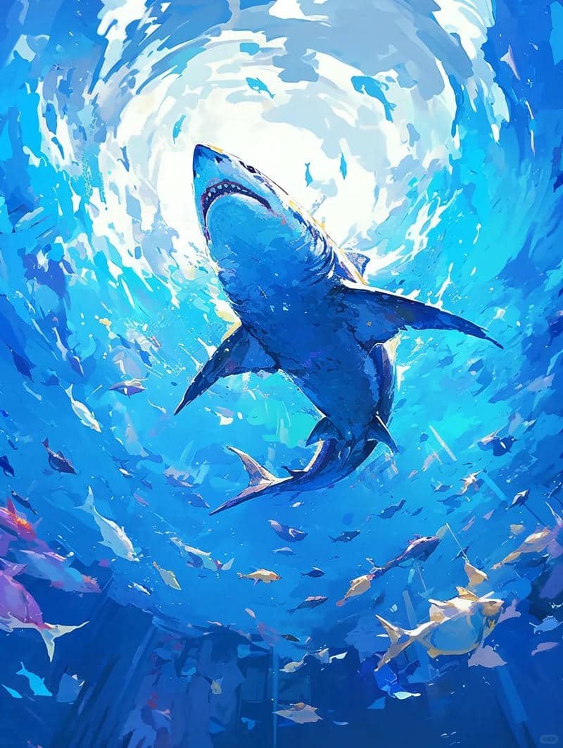 ảnh hình nền cá mập cute