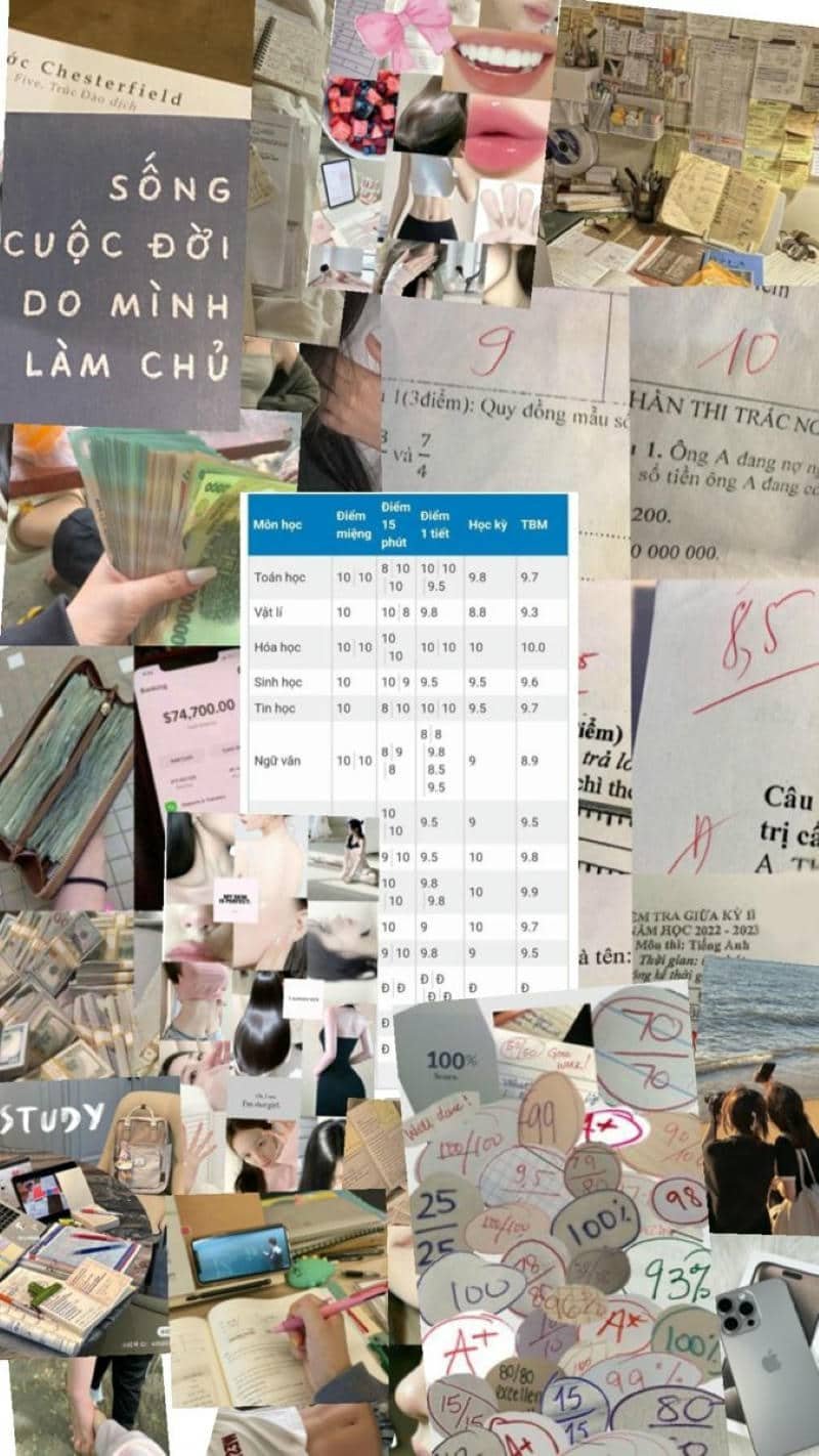 ảnh hình nền học tập dễ thương