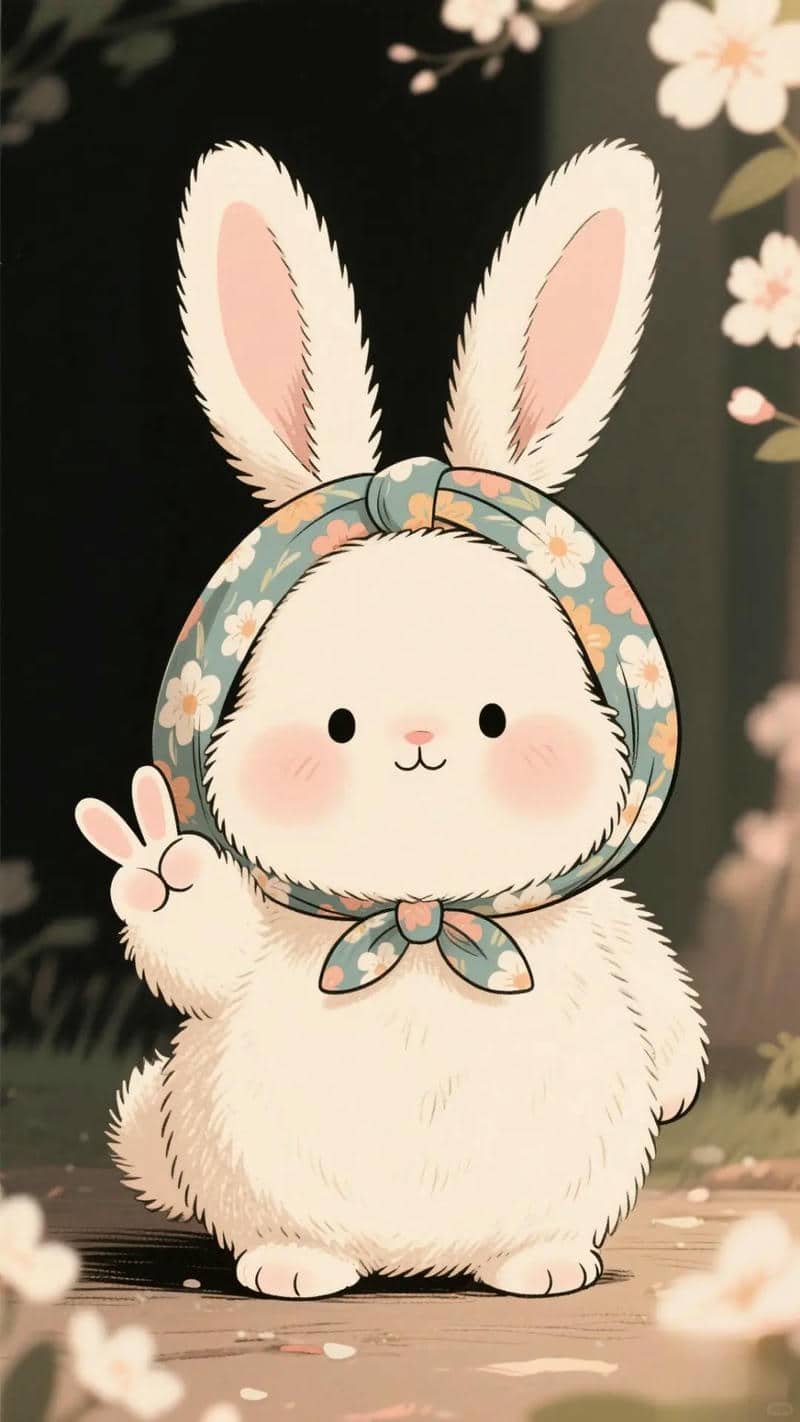 ảnh hình nền thỏ con cute