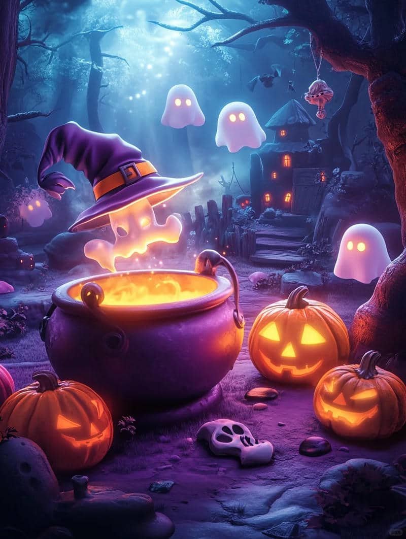 ảnh hình vẽ halloween cute