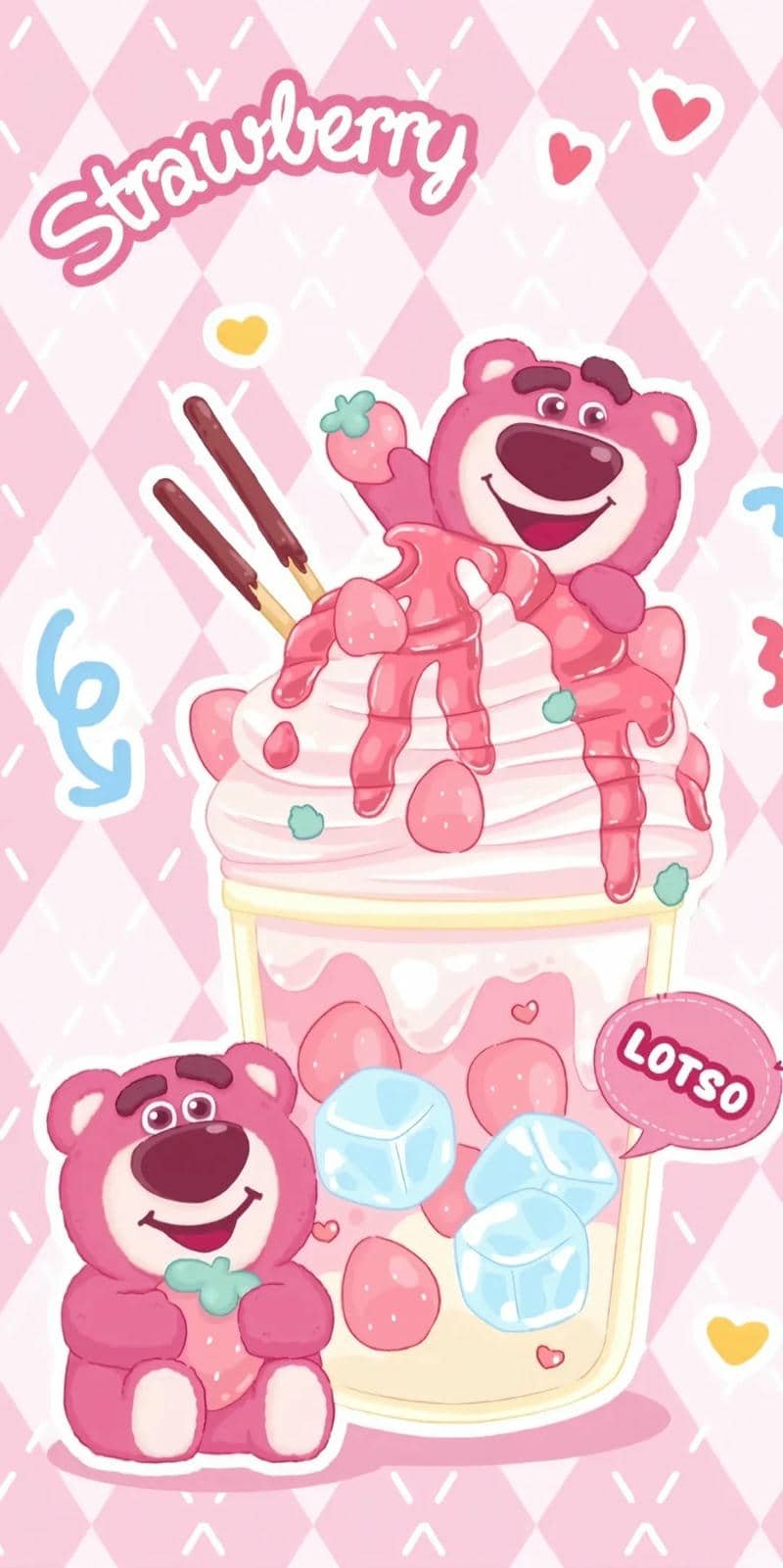 gấu dâu lotso hình nền