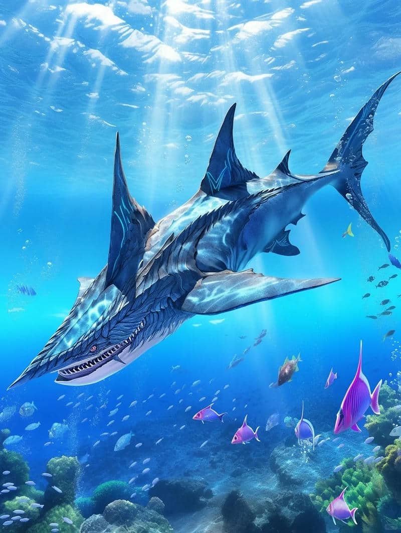 hình cá mập chibi