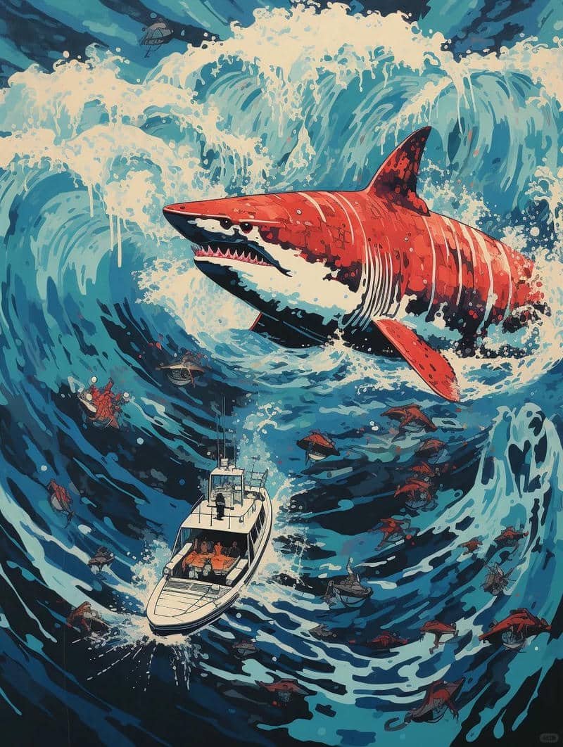 hình cá mập cute