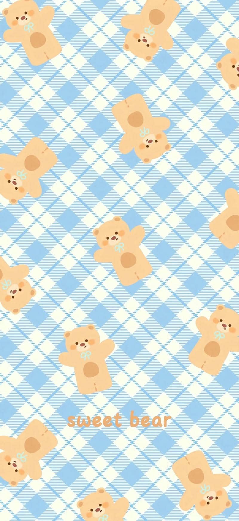 hình nền caro xanh dương cute