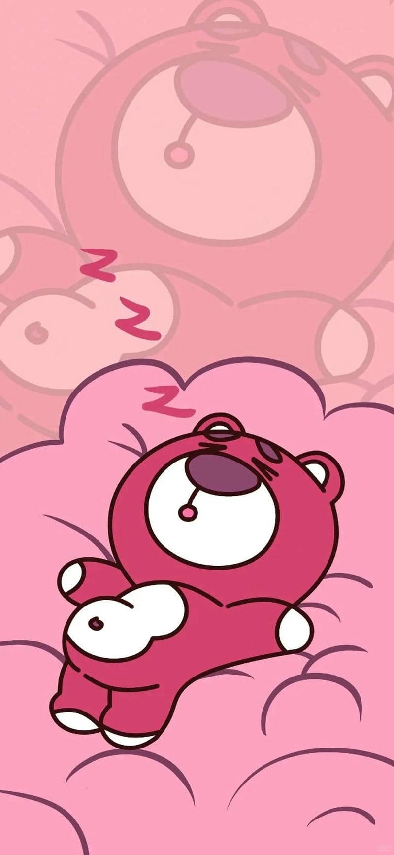 hình nền điện thoại gấu dâu cute
