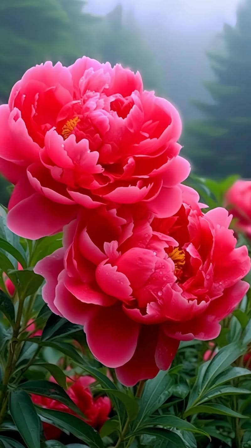 hình nền hoa mẫu đơn đỏ