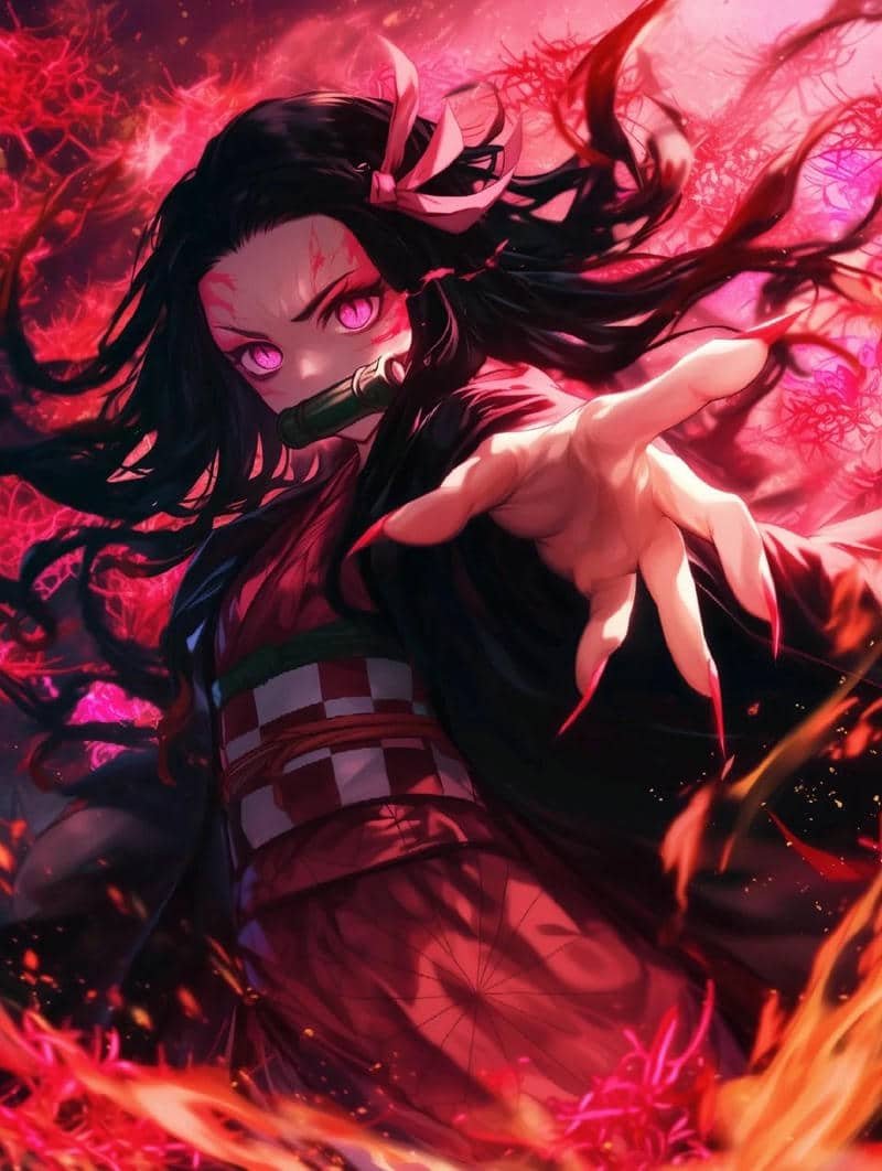 hình nezuko hóa quỷ