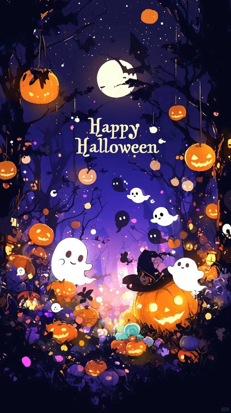 hình vẽ halloween cute