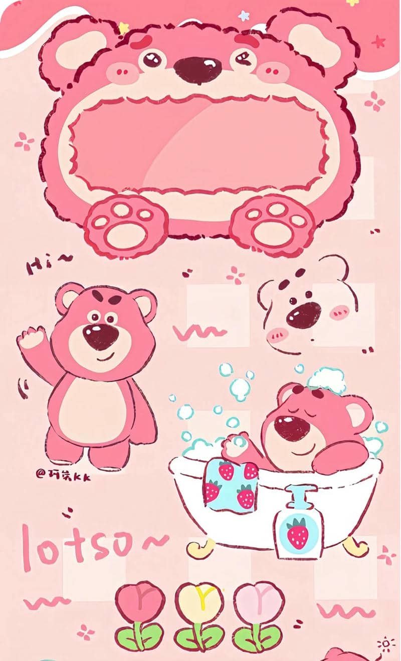 lotso hình nền gấu dâu cute