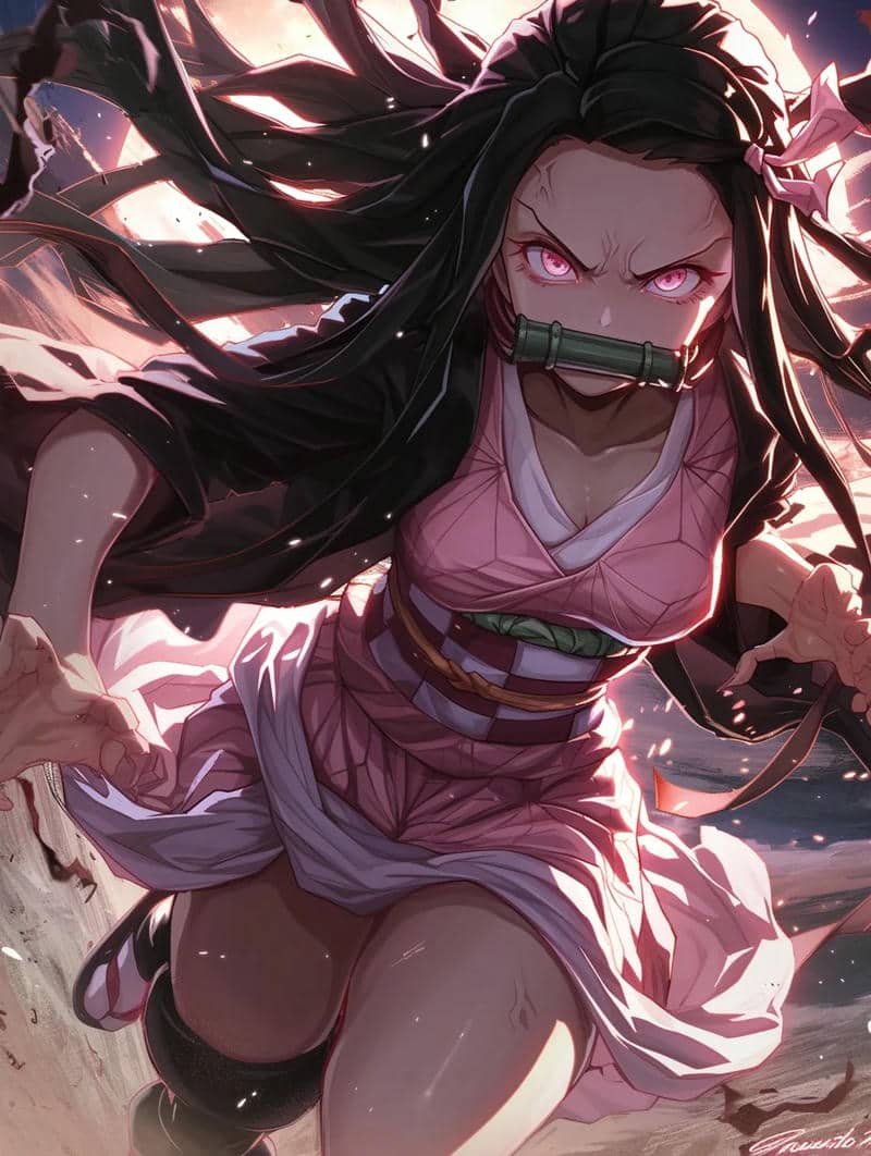 nezuko tức giận